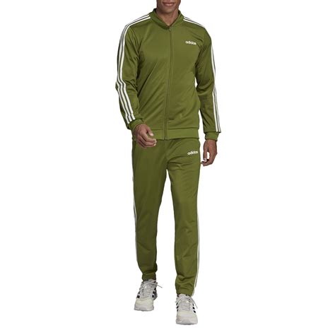 khaki green adidas tracksuit.